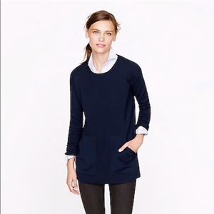 J. Crew | Navy Blue Merino Wool Pocket Tunic